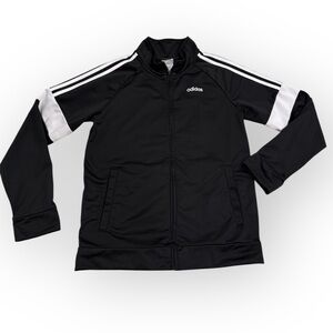 Adidas Kids Tricot Black and White Track Jacket Large 14/16